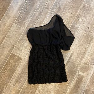 One Shoulder Black Dress